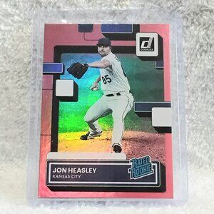 5/$20 Mint 2022 Donruss Jon Heasley Rated Rookie Red Holo Foil MLB Card 65!!